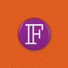 Letter F Button Badge
