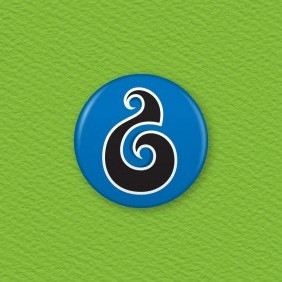Maori Hei-Matau Fish Hook Button Badge