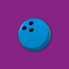 Bowling Ball Button Badge