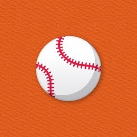 Baseball Button Badge