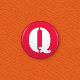 Letter Q Button Badge