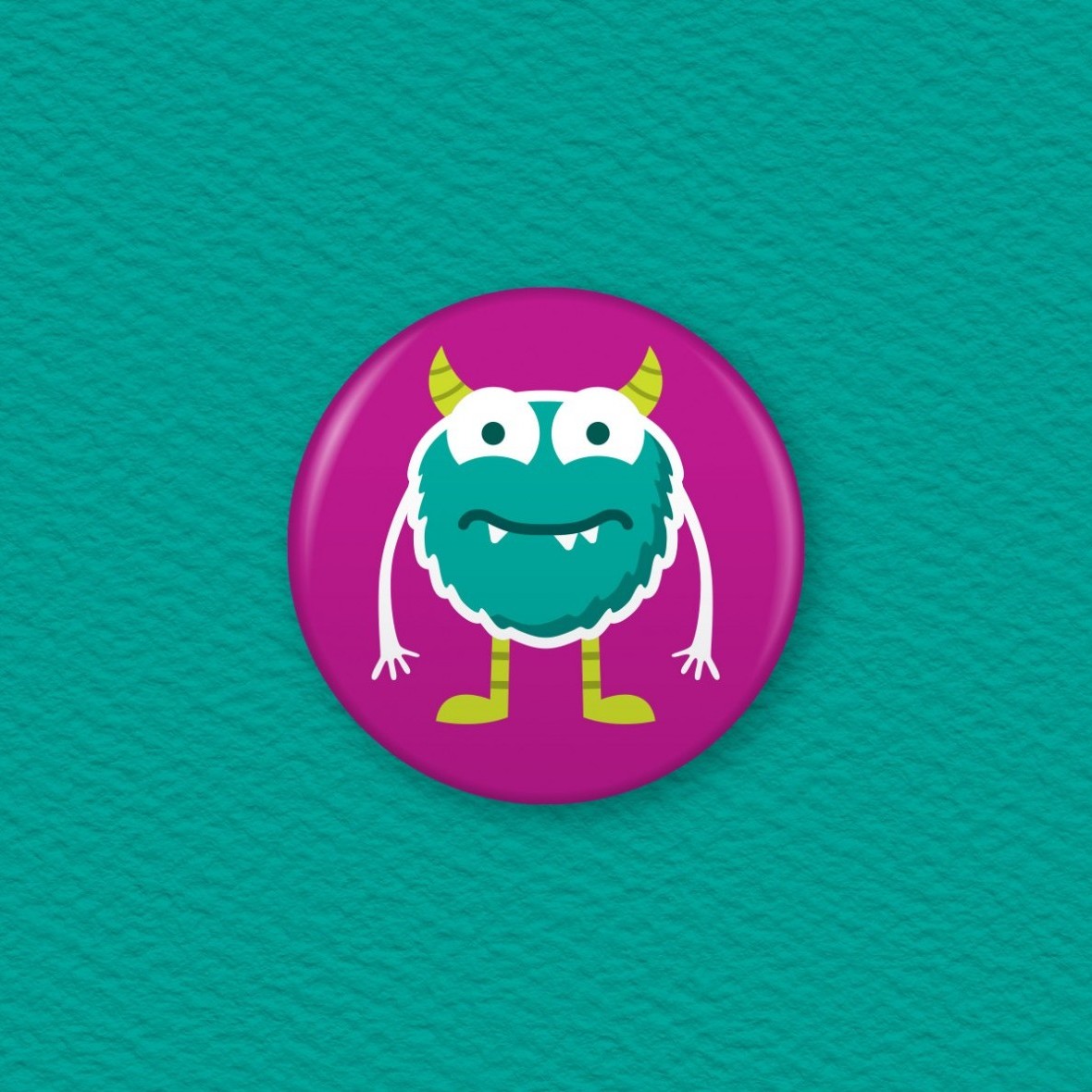 Little Monster Button Badge Badger