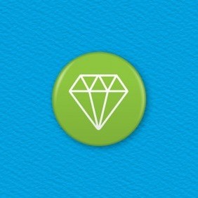 Emerald Button Badge