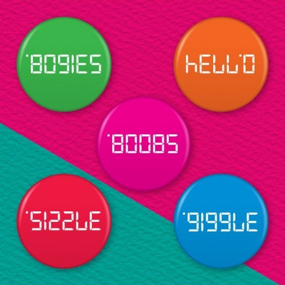 Calculator Word – Boobs Button Badge