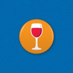 Wine Button Badge