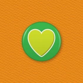 Heart Button Badge