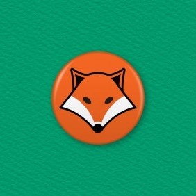 Fox Button Badge