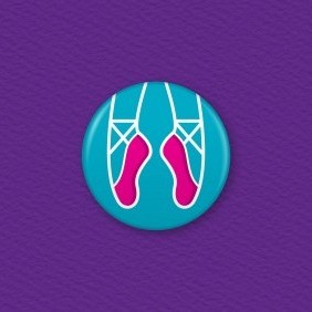 Ballet Shoes Button Badge