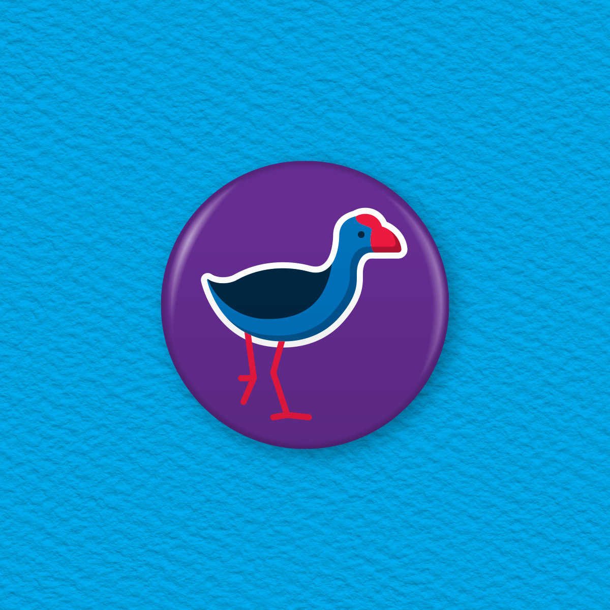 NZ Pukeko Button Badge | Badger
