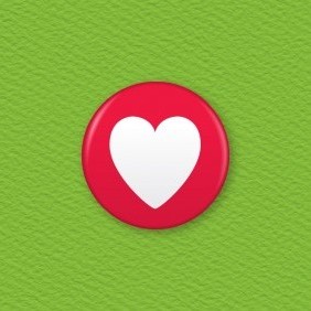 Playing Cards – Heart Button Badge