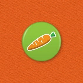 Carrot Button Badge