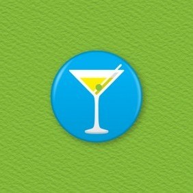 Cocktail Button Badge