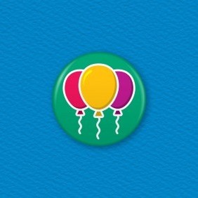Balloons Button Badge
