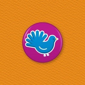 NZ Fantail/Piwakawaka Button Badge