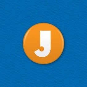 Letter J Button Badge