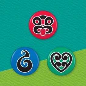 New Zealand Maori Icons 3 Badge Set