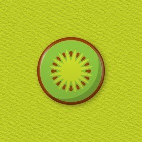 Kiwifruit Button Badge