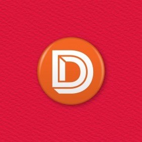 Letter D Button Badge