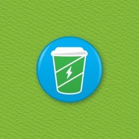 Caffeine Charge - Full Button Badge