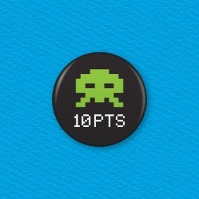 Space Invaders Button Badge