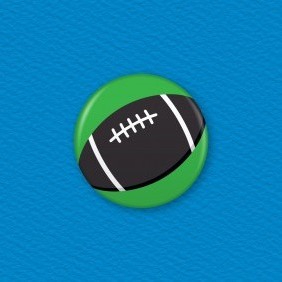 Rugby Ball Button Badge