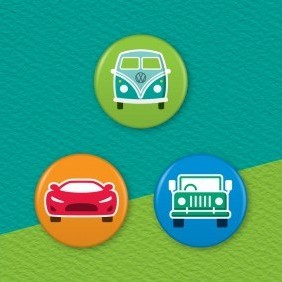 Road Vehicles 3 Badge Set