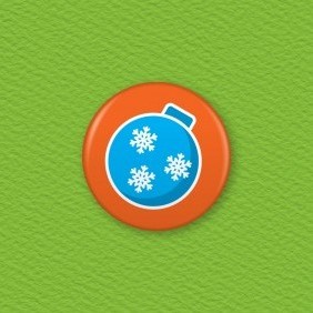 Christmas Decoration Button Badge
