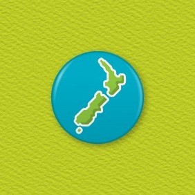 New Zealand Button Badge
