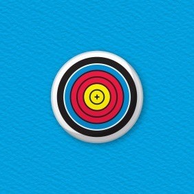 Archery Target Button Badge