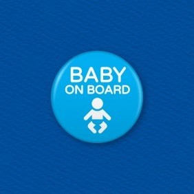 Baby On Board – Boy Button Badge
