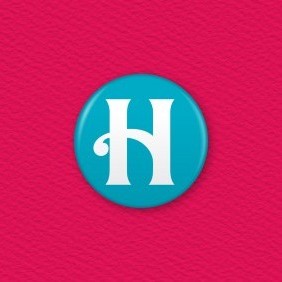Letter H Button Badge