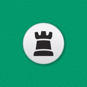 Chess Piece – Rook Button Badge