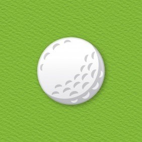 Golf Ball Button Badge