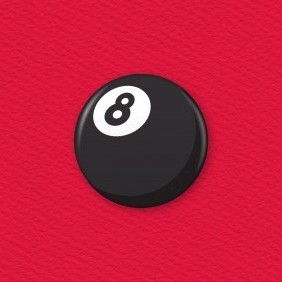 8 Ball Button Badge