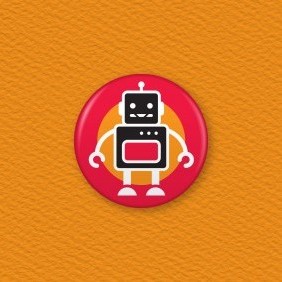 Robot Button Badge