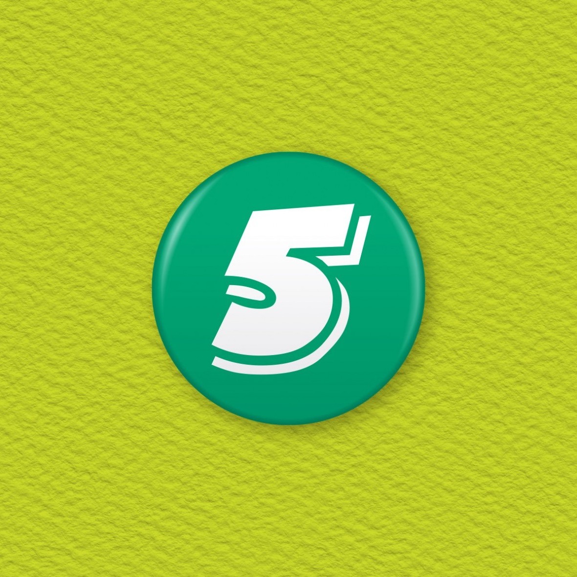 Number 5 Button Number 5 Button Badge | Badger