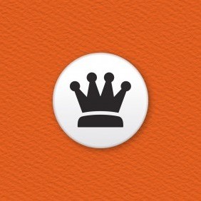 Chess Piece – Queen Button Badge