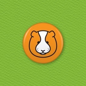 Guinea Pig Button Badge