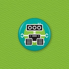 Robot Button Badge