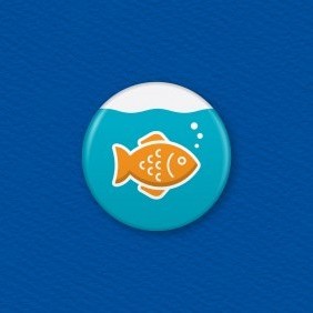 Goldfish Bowl Button Badge
