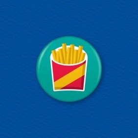 Fries Button Badge