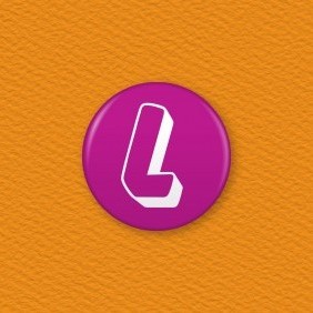 Letter L Button Badge